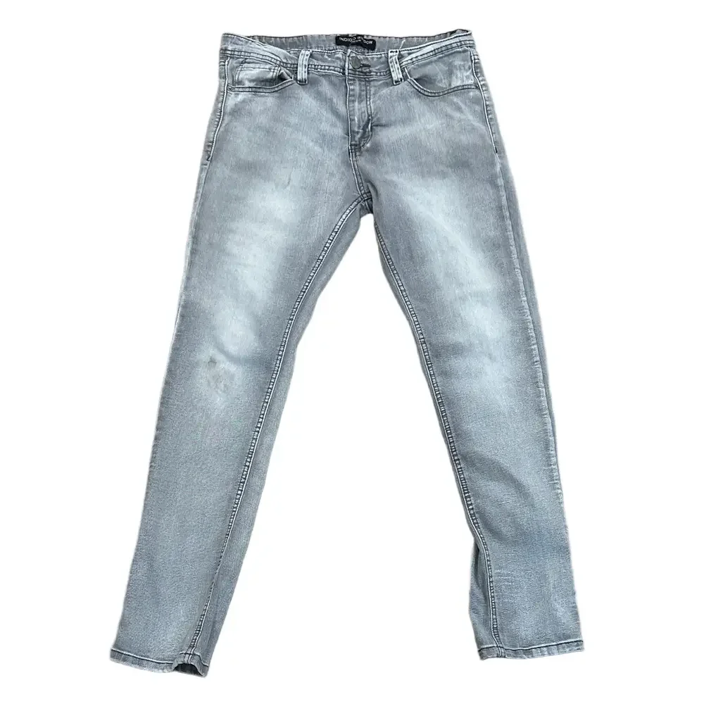 Indigo Wisdom Straight Leg Grey Jeans Size 32 x 32